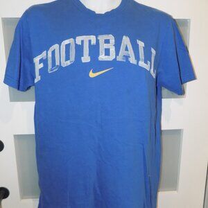 Nike Blue Graphic Swoosh SS Football Shirt Size M Men's
